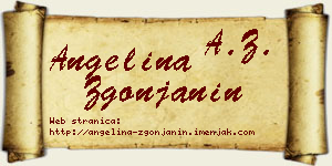 Angelina Zgonjanin vizit kartica